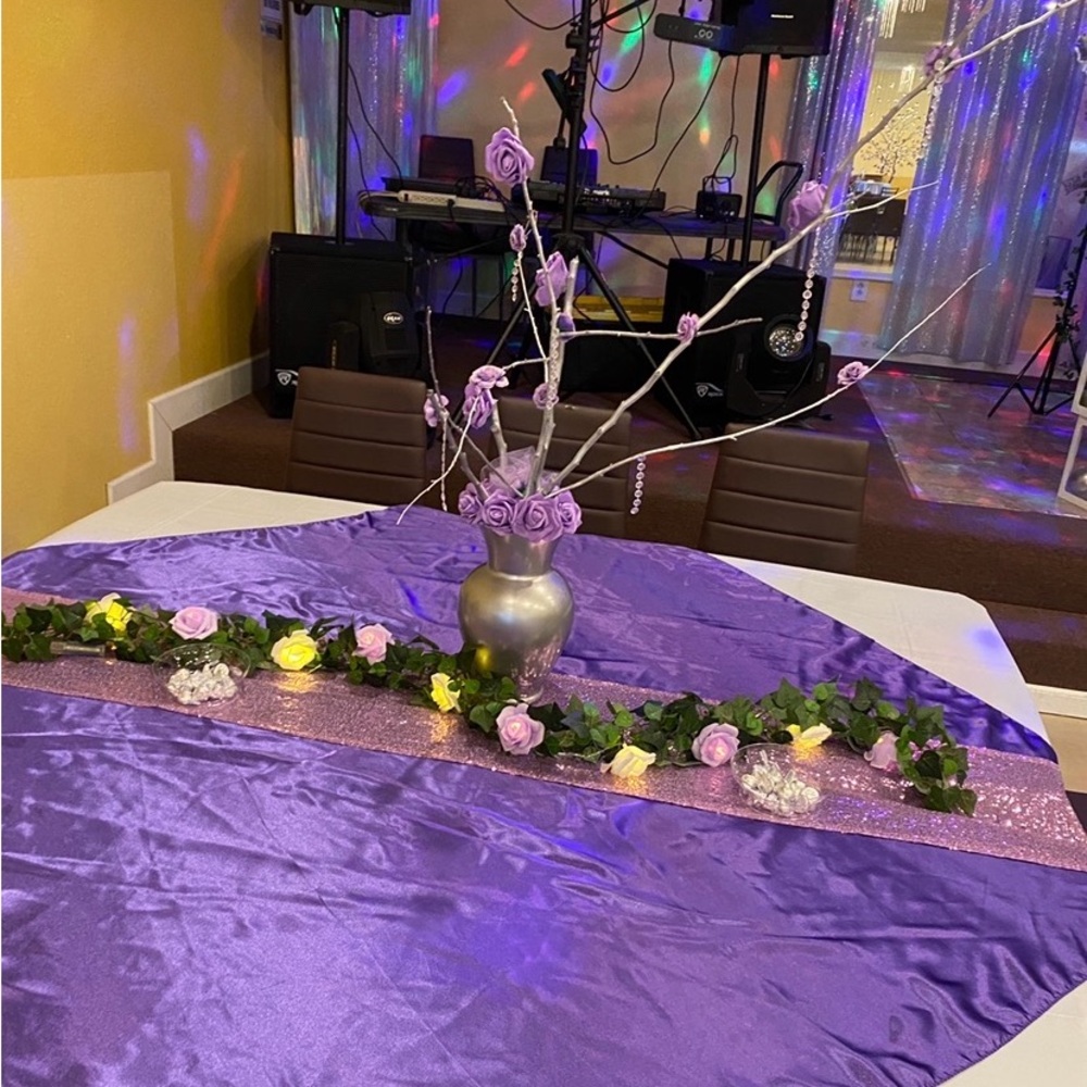Purple/white string lights 9 sets